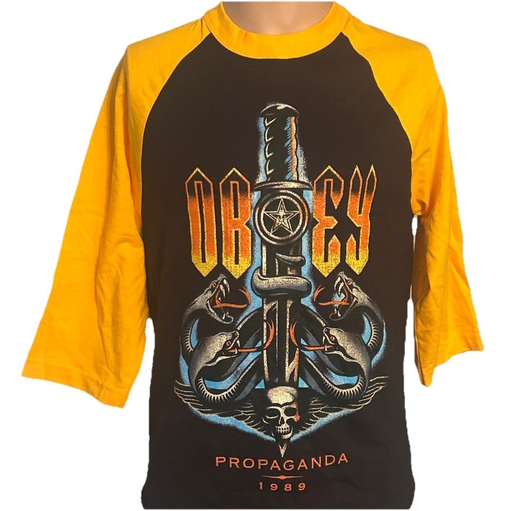 Obey Propaganda 1989 Snakes & Skull T-shirt Mens Small New Without Tags